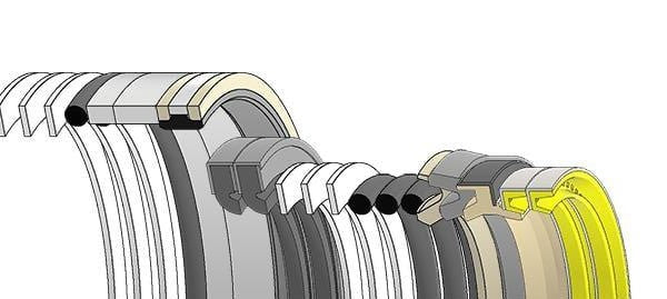 LZ007310 NOK Seal Kit For CX350C Case Excavator Bucket Cylinder - product detail 2