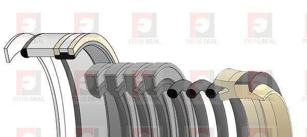 Komatsu Excavator,KOM-707-98-45700, Hydraulic Seal Kit, Rod 80.000 x Bore 130.000, Models PC100U-3, PC200-1, PC200-2, PW210-1
