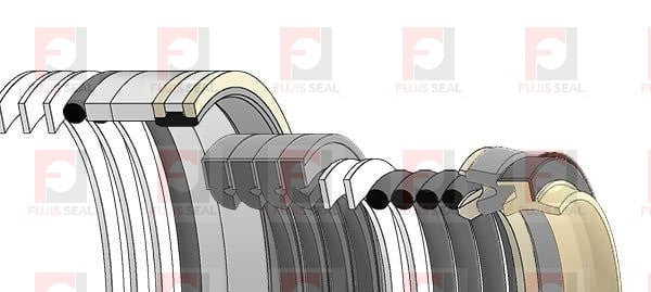 Komatsu Excavator, KOM-707-99-44220, Hydraulic Seal Kit, Rod 75.000 x Bore 115.000, Models PC100-6, PC128US-2, PC130-6