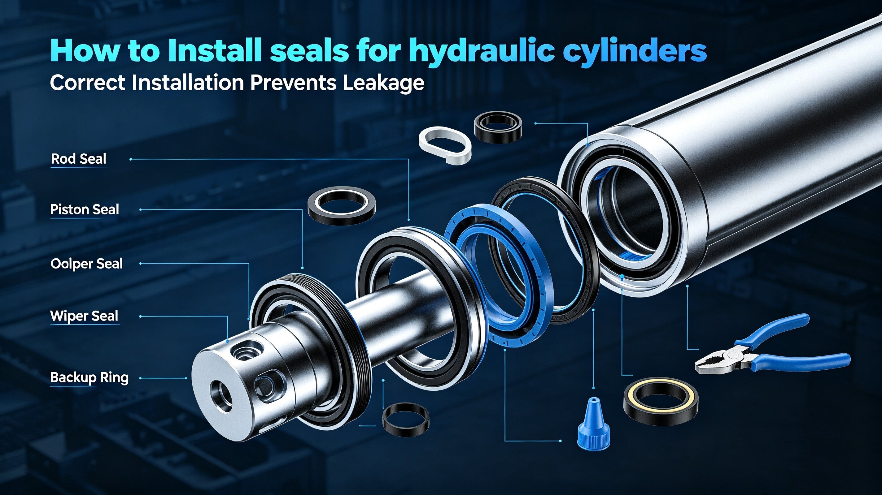 How to install hydraulic cylinder seals