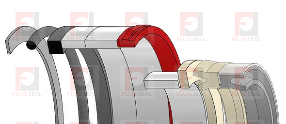Case Backhoe loader, JIC-G109465 Hydraulic Seal Kit Rod 2.000 X Bore 3.250