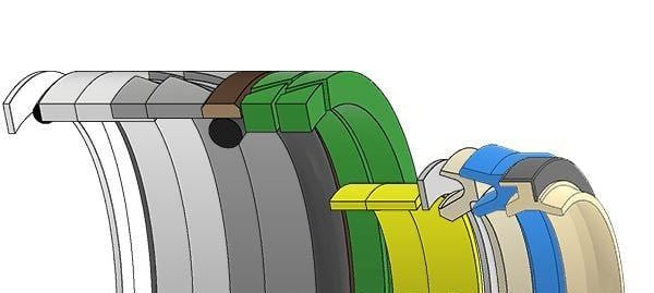 Case Excavator, JIC-LZ011200, Hydraulic Seal Kit, Rod 100.000 x Bore 140.000, Models CX210B, CX210C, CX210C LC, CX210C NLC, CX210D LC, CX210D NLC