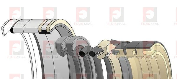 Komatsu Excavator, KOM-21P-63-K1821K, Hydraulic Seal Kit, Rod 75.000 x Bore 110.000, Models PC150-6K, PC150LC-6K