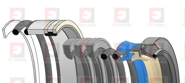 Komatsu Excavator,KOM-707-98-22890, Hydraulic Seal Kit, Rod 40.000 x Bore 75.000, Models PC27MR-2, PC27MR-3