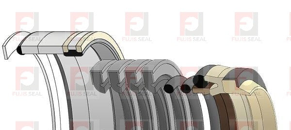 Komatsu Excavator, KOM-707-98-37620, Hydraulic Seal Kit, Rod 70.000 x Bore 105.000, Models PC120-5, PC120-6, PC128UU, PC130-6, PC180LC-6K, PC180NLC-6K