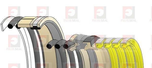 Komatsu Wheel Loader, KOM-707-99-14790 Hydraulic Seal Kit Rod 40.000 X Bore 70.000
