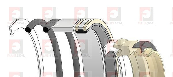 Komatsu Wheel Loader, KOM-707-99-24510 Hydraulic Seal Kit Rod 45.000 X Bore 90.000