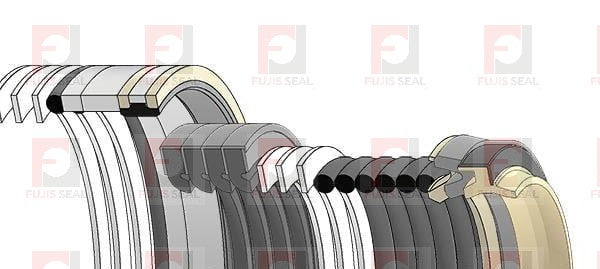 Komatsu Excavator, KOM-707-99-58300, Hydraulic Seal Kit, Rod 100.000 x Bore 140.000, Models PC220-6, PC220LC-6