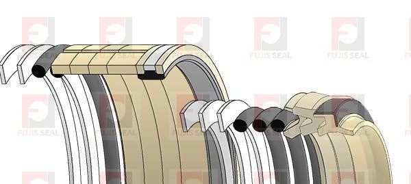 Komatsu Excavator, KOM-707-99-69600, Hydraulic Seal Kit, Rod 130.000 x Bore 180.000, Models PC650-1, PC650-3, PC650-5, PC710-5