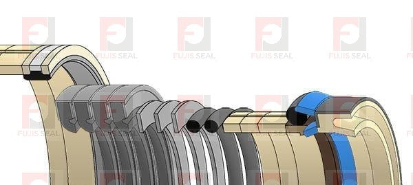 Komatsu Excavator, KOM-878000365, Hydraulic Seal Kit, Rod 60.000 x Bore 120.000, Models PC95R-2